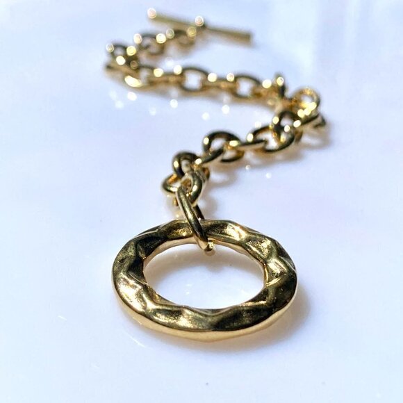 💙 Gold Plated Stainless Steel Cable Chain Bracelet - Picture 6 of 7